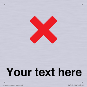 Custom plain background, red cross sign